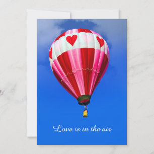 Liebe liegt in der Luft - Heißluftballon Feiertagskarte