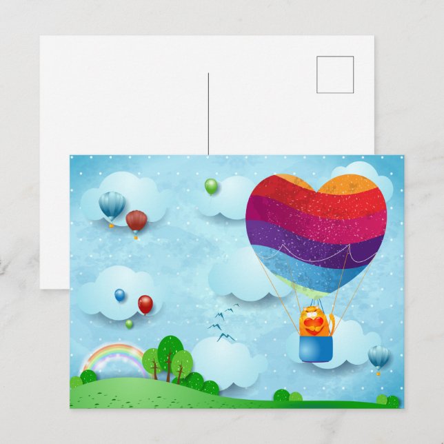 Liebe liegt in der Luft Postkarte (Vorne/Hinten)