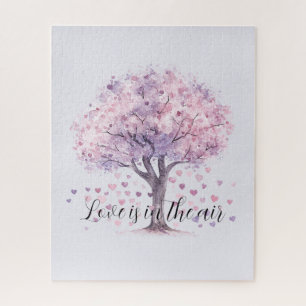 Liebe liegt in der Luft Purple Hearts Baum Puzzle