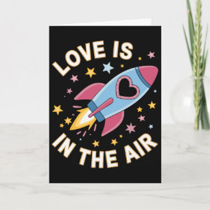 Liebe liegt in der Luft Raketen-Design Valentinsgr Karte
