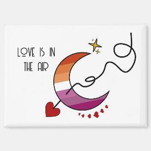 Liebe liegt in der Luft Sunset Lesbenflagge Magnet