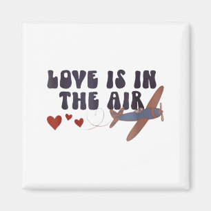 Liebe liegt in der Luft Valentinsflugzeug Magnet