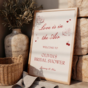 Liebe liegt in der Luft Valentinstag Brautparty Wi Poster