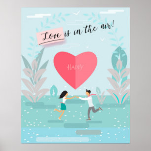 "Liebe liegt in der Luft!" Valentinstag Modern Poster