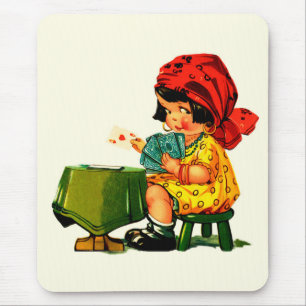 Liebe liegt in der Luft. Vintage Kunst Mousepad