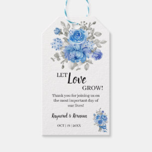 Liebe Ließ Grow Blue Blume Gastgeschenk Hochzeit G Geschenkanhänger