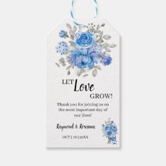 Liebe Ließ Grow Blue Blume Gastgeschenk Hochzeit G Geschenkanhänger