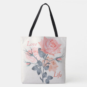 Liebe Life Cream Floral FashionTote