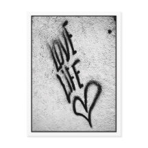 Liebe Life Graffiti Postkarte