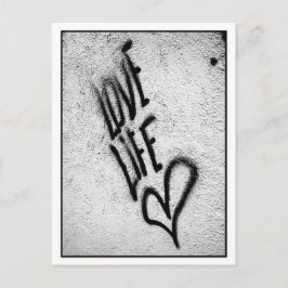 Liebe Life Graffiti Postkarte
