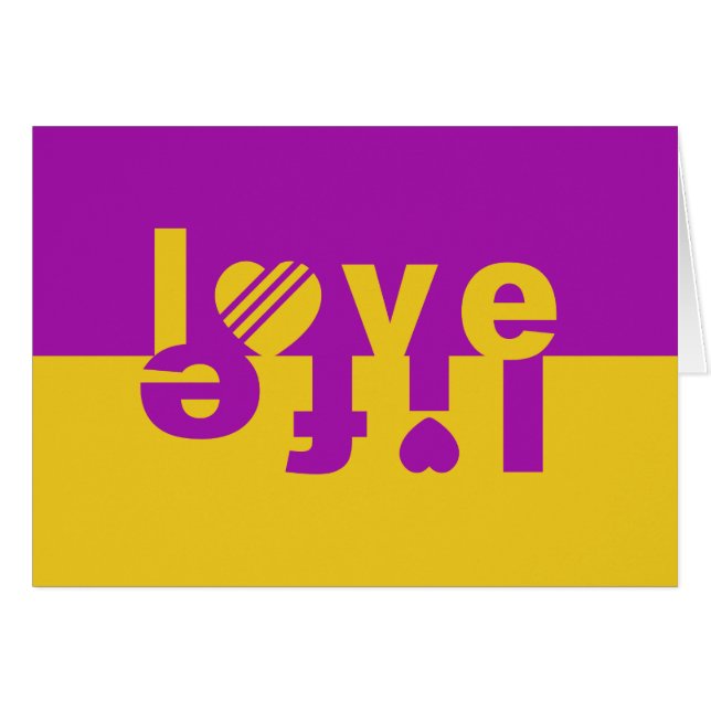 LIEBE LIFE-Grußkarte (Vorderseite (Horizontal))