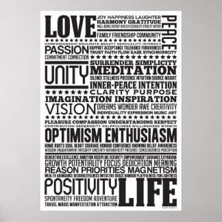 "Liebe Life" Inspiration Motivierend Art Design Poster