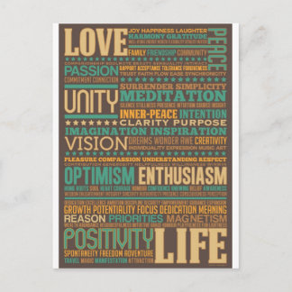 "Liebe Life" Inspirierend und motivierende Produkt Postkarte