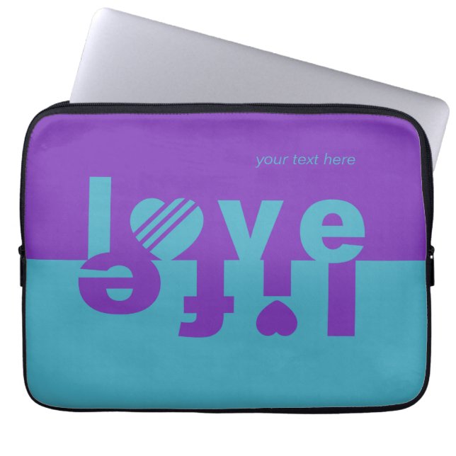 LIEBE LIFE Notebook-Ärmel Laptopschutzhülle (Vorderseite)