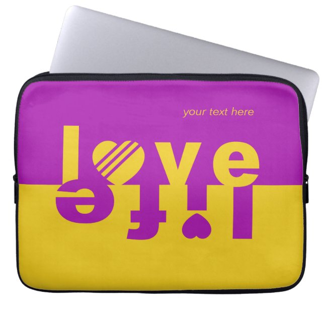 LIEBE LIFE Notebook-Ärmel Laptopschutzhülle (Vorderseite)