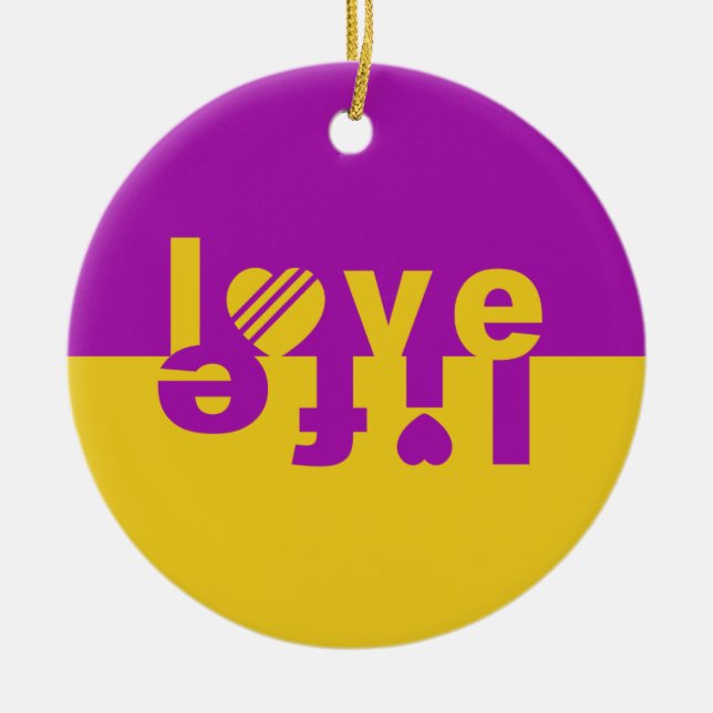 LIEBE LIFE-Ornamente Keramikornament (Vorne)
