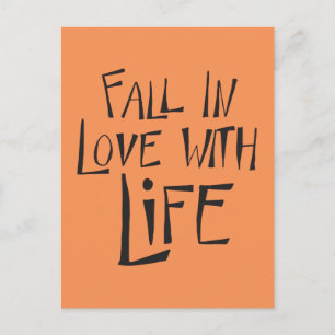 Liebe Life Quote, Motivierend Einstellung Postkart Postkarte