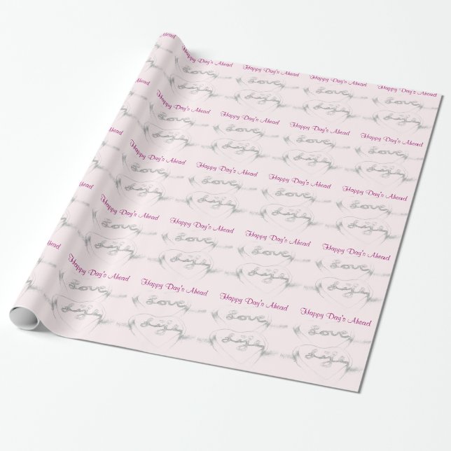 Liebe Life Wrapping Paper Geschenkpapier (Ungerollt)