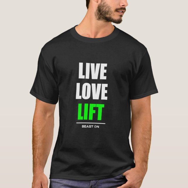 Liebe Lift Bodybuilding Gainz Gym Fitness Wart T-Shirt (Vorderseite)