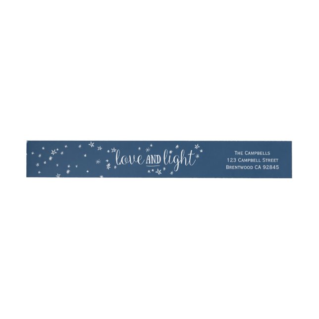 Liebe & Light Holiday Wraparound Address Label (Person)