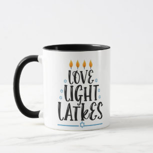 Liebe Light Latkes Funny Hanukkah Jüdischer Feiert Tasse