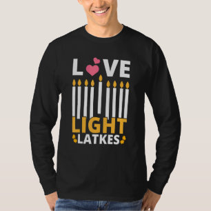 Liebe Light Latkes Hanukkah Chanukah Jüdische Männ T-Shirt