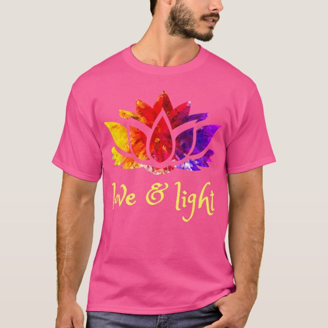 Liebe Light Lotus Spiritual Reiki Yoga T-Shirt (Vorderseite)