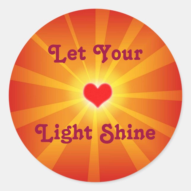 Liebe Light Shine Sticker (Vorderseite)