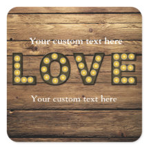 LIEBE Lighters Letters Rustic Country Sticker Gefa