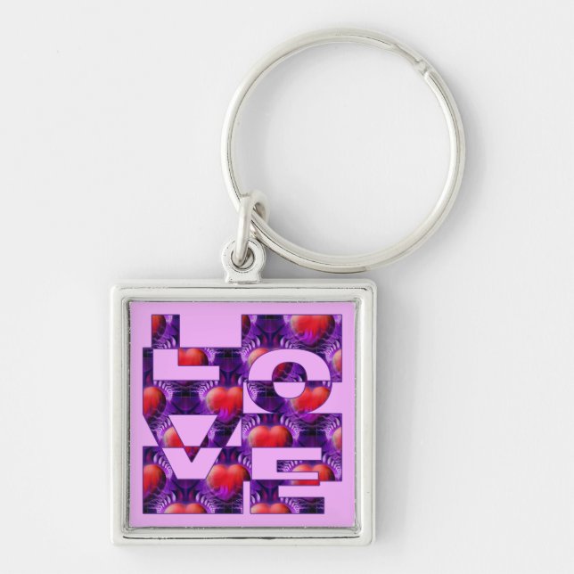 LIEBE | Lightpink Schlüsselanhänger (Vorne)