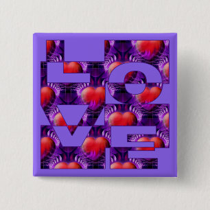 LIEBE lila Button