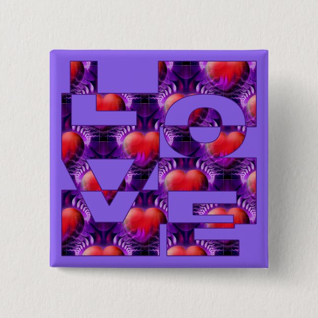 LIEBE | lila Button (Vorderseite)