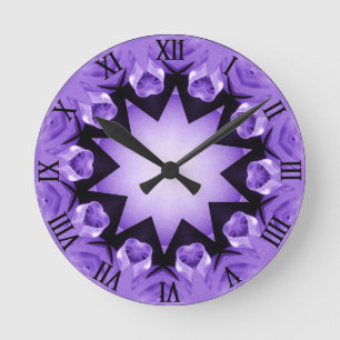 Liebe lila__Wall-Uhr Runde Wanduhr