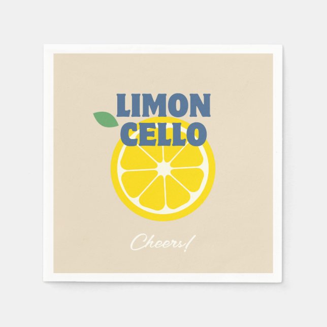 Liebe Limoncello Liquor Serviette (Vorderseite)