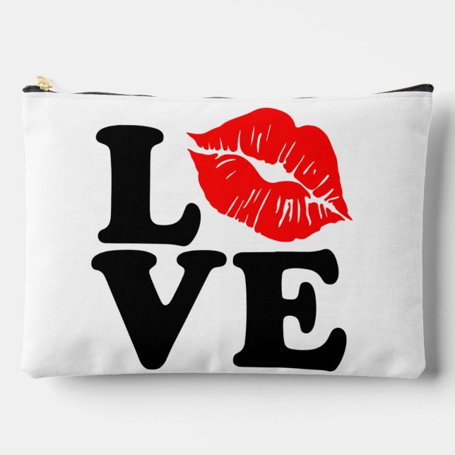 Liebe Lippen Zubehörtasche (Vorderseite)