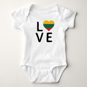 Liebe - litauische Flagge Baby Strampler