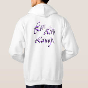 Liebe Live Lagh Logo, Mens White Hoodie