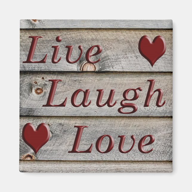 Liebe Live-Laugh am Rande einer Scheune Magnet (Vorne)