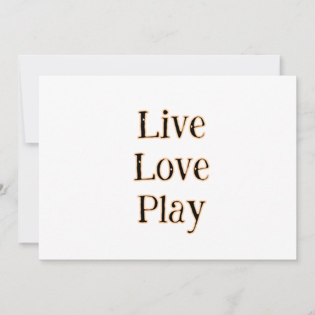 Liebe live spielen Schwarz-Orange Sportler modern  Einladung (Vorderseite)