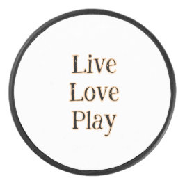 Liebe live spielen Schwarz-Orange Sportler modern  Eishockey Puck