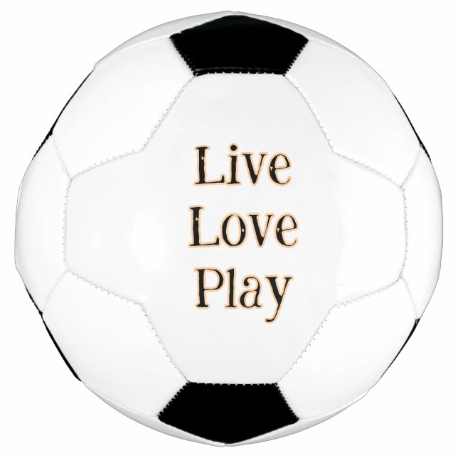Liebe live spielen Schwarz-Orange Sportler modern  Fußball (Vorderseite)