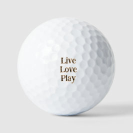 Liebe live spielen Schwarz-Orange Sportler modern  Golfball