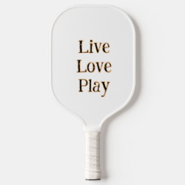 Liebe live spielen Schwarz-Orange Sportler modern  Pickleball Schläger