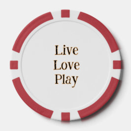 Liebe live spielen Schwarz-Orange Sportler modern  Pokerchips