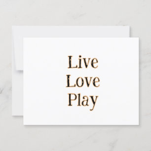 Liebe live spielen Schwarz-Orange Sportler modern Postkarte