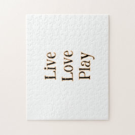 Liebe live spielen Schwarz-Orange Sportler modern Puzzle