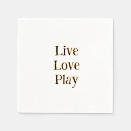 Liebe live spielen Schwarz-Orange Sportler modern  Serviette