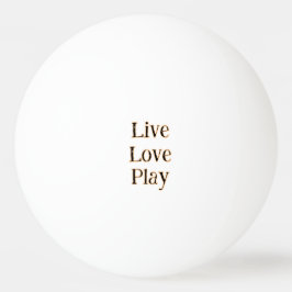 Liebe live spielen Schwarz-Orange Sportler modern  Tischtennisball