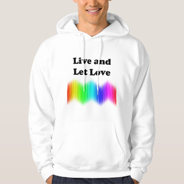 Liebe live und Gelassen Hoodie (Vorderseite)