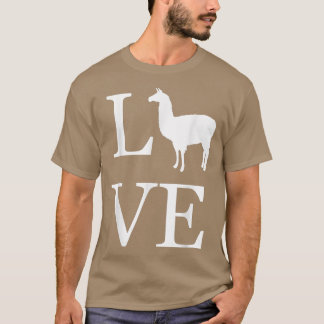 Liebe Llama Alpaca Silhouette Llamas Lover Owner P T-Shirt